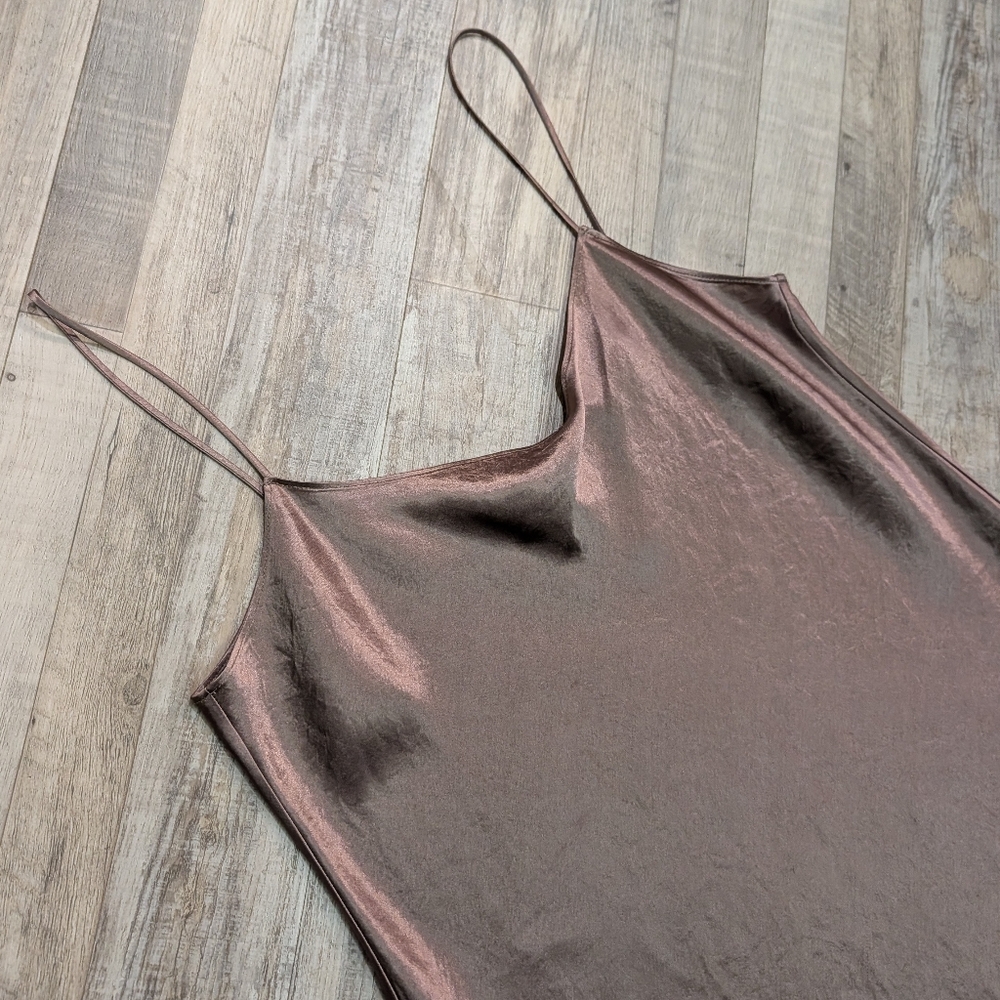 VINCE bias cut satin cami tank XS - Picture 3 of 6